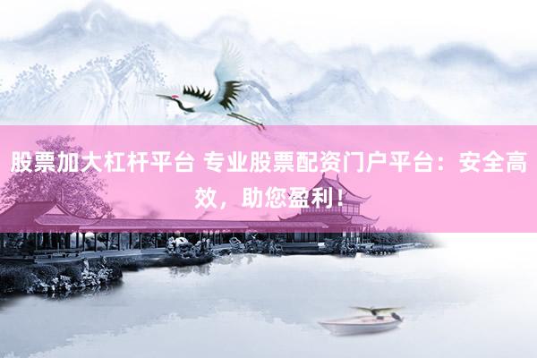 股票加大杠杆平台 专业股票配资门户平台：安全高效，助您盈利！