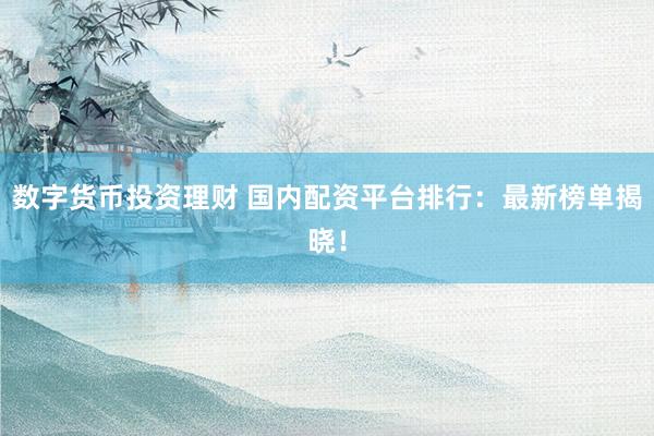 数字货币投资理财 国内配资平台排行：最新榜单揭晓！