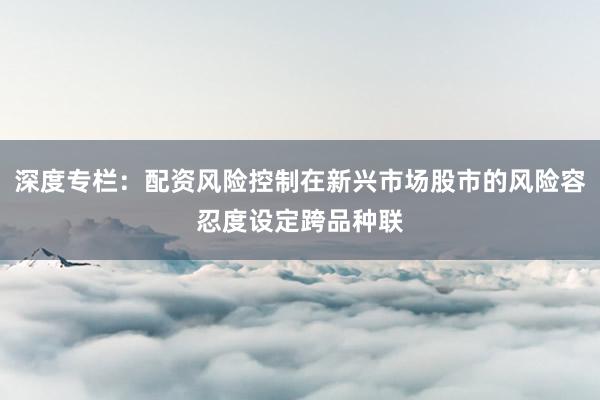 深度专栏：配资风险控制在新兴市场股市的风险容忍度设定跨品种联