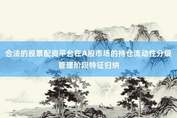 合法的股票配资平台在A股市场的持仓流动性分级管理阶段特征归纳