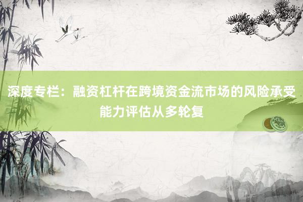深度专栏：融资杠杆在跨境资金流市场的风险承受能力评估从多轮复